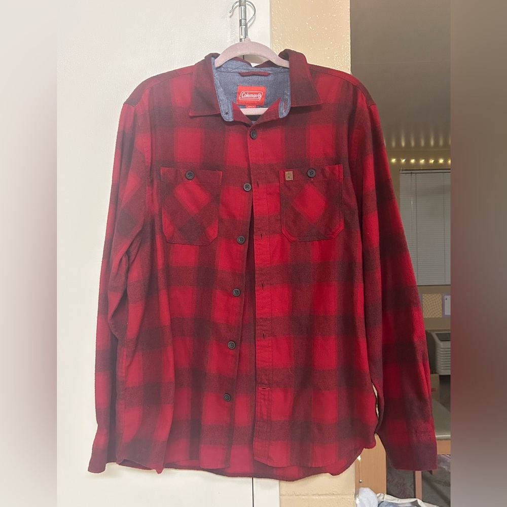 Coleman Red and Blue Plaid Shirt